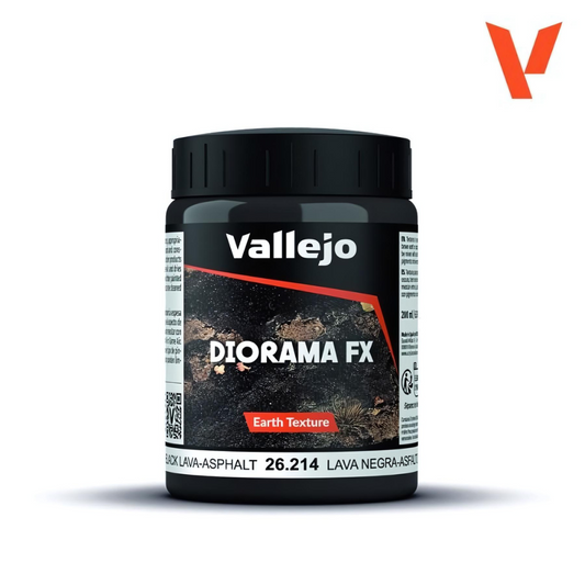 26.214 Vallejo Diorama FX - Black Lava-Asphalt 200ml Vallejo Diorama FX Vallejo Default Title  