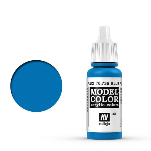 Vallejo Model Color Blue Fluorescent 17ml Acrylic Paint Vallejo Model Color Vallejo Default Title  