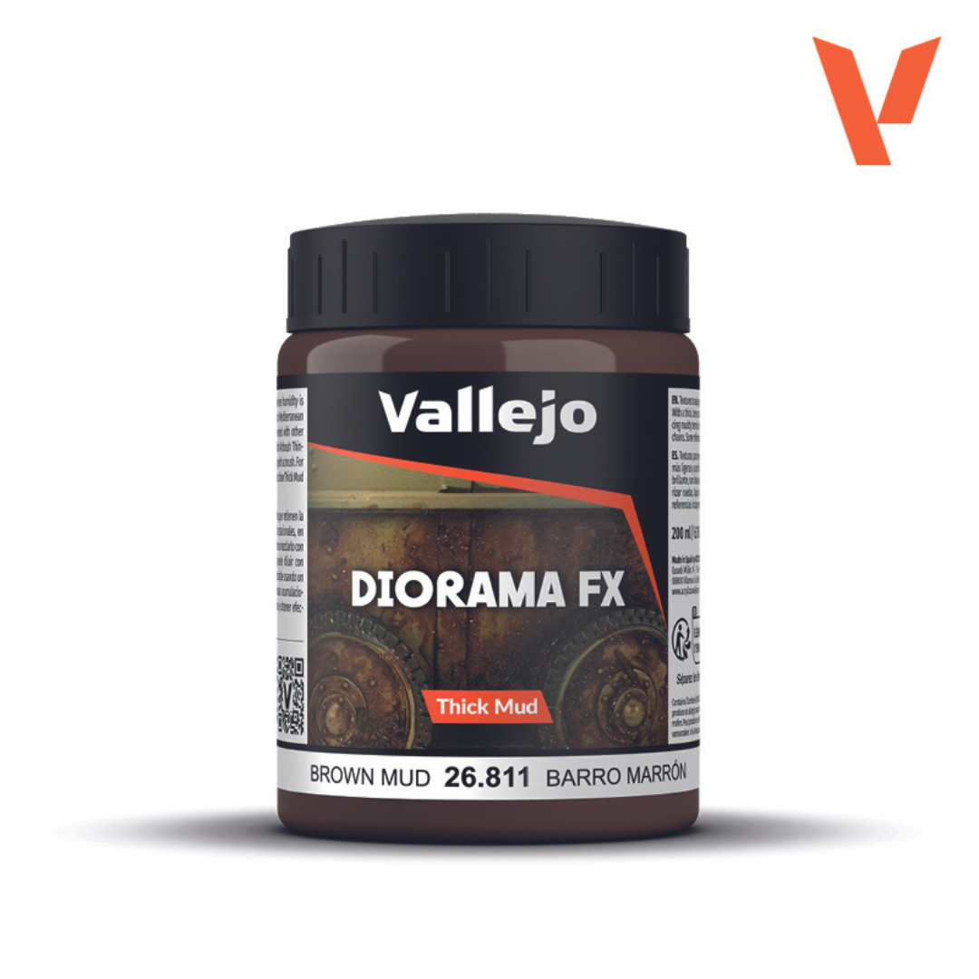 26.811 Vallejo Diorama FX - Brown Mud 200ml Vallejo Diorama FX Vallejo Default Title  