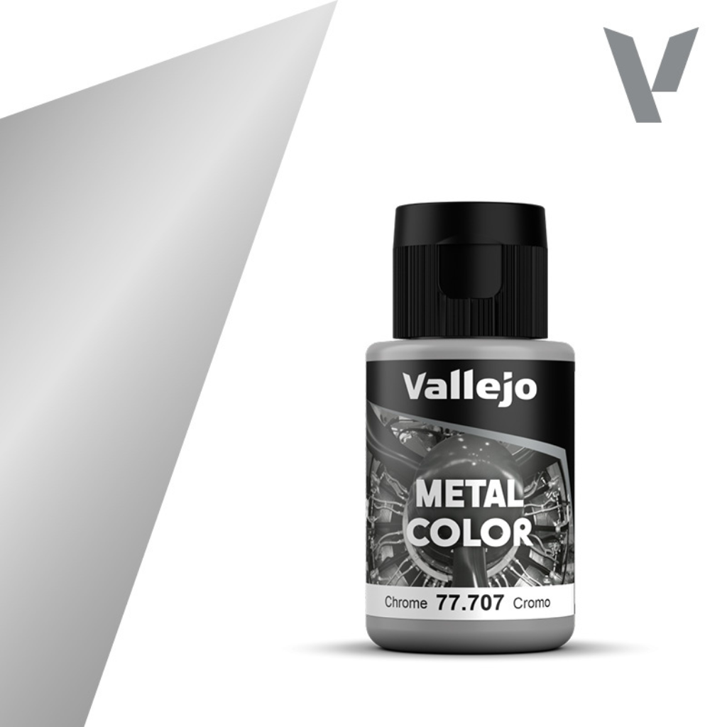 Vallejo Metal Color Chrome 32 ml Acrylic Paint Vallejo Metal Color Vallejo Metal Color Default Title  