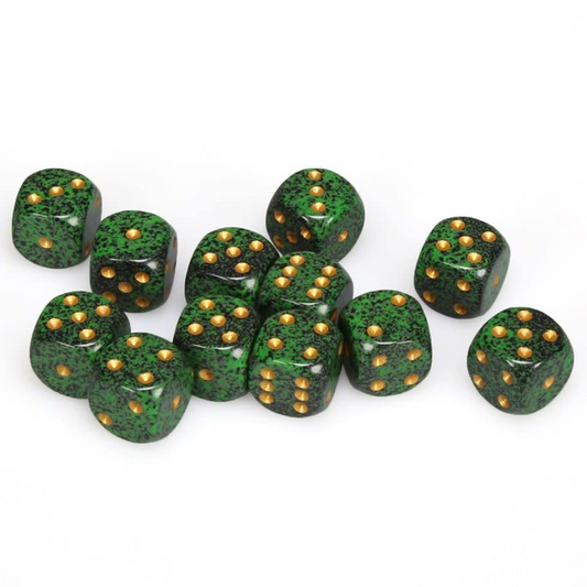 CHX Speckled 16mm d6 Golden Recon Block (12) Chessex Dice Chessex Dice Default Title  