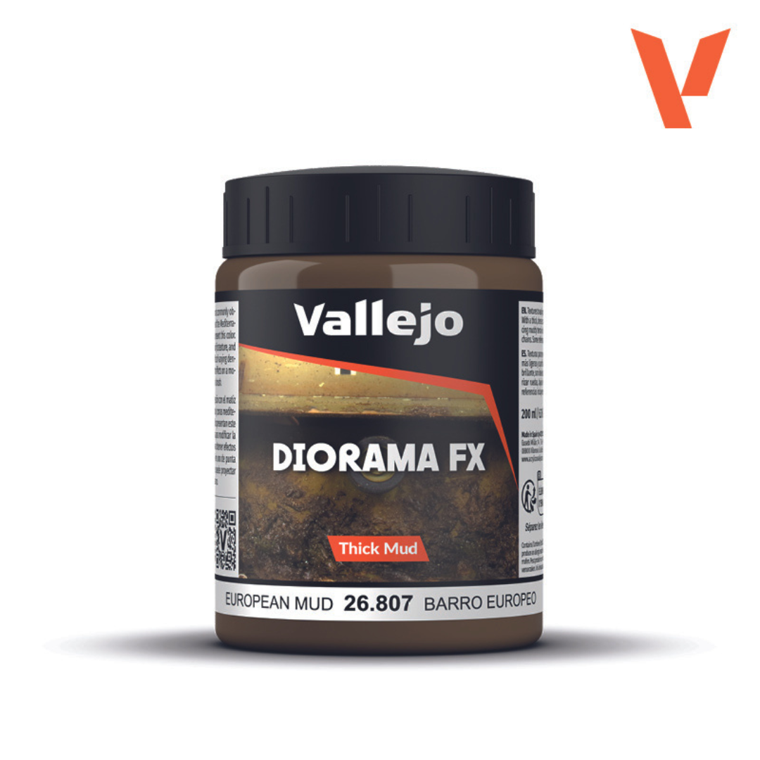 26.807 Vallejo Diorama FX - European Mud 200ml Vallejo Diorama FX Vallejo Default Title  