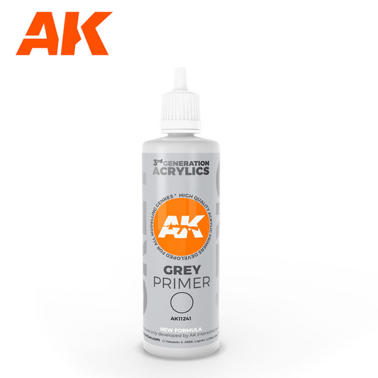 AK Interactive 3Gen Primers - Grey Primer 100 ml AK Primer AK Interactive Default Title  