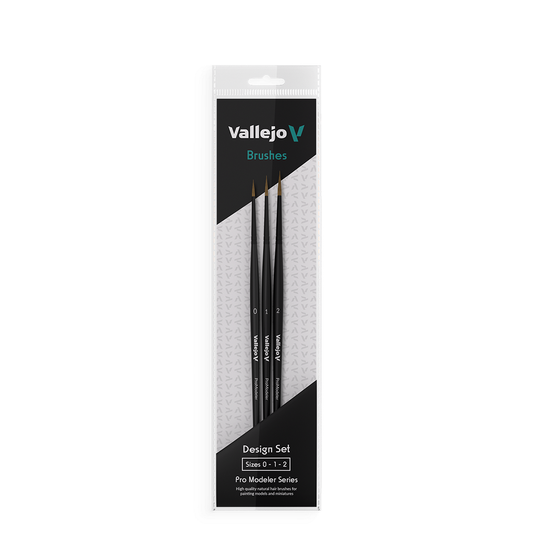 Vallejo Brushes - Pro Modeler - Design Set - Natural Hair (Sizes 0, 1 & 2) Vallejo Brushes Vallejo Default Title  