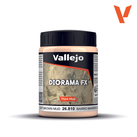 26.810 Vallejo Diorama FX - Light Brown Thick Mud 200ml Vallejo Diorama FX Vallejo Default Title  