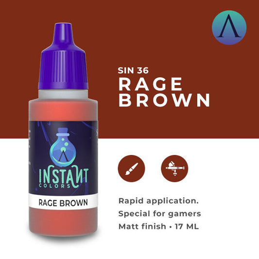 Instant Colors Sin-36 17ml Rage Brown Scale 75 Instant Colors Lets Play Games   