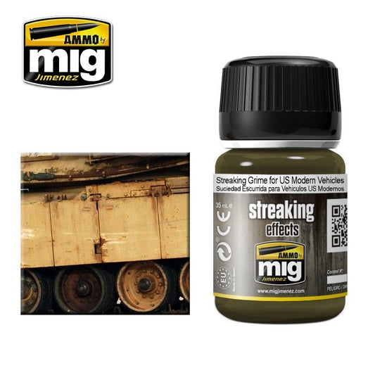 A.Mig-1207 Streaking Grime For Us Modern Vehicles MIG Weathering Ammo by MIG   