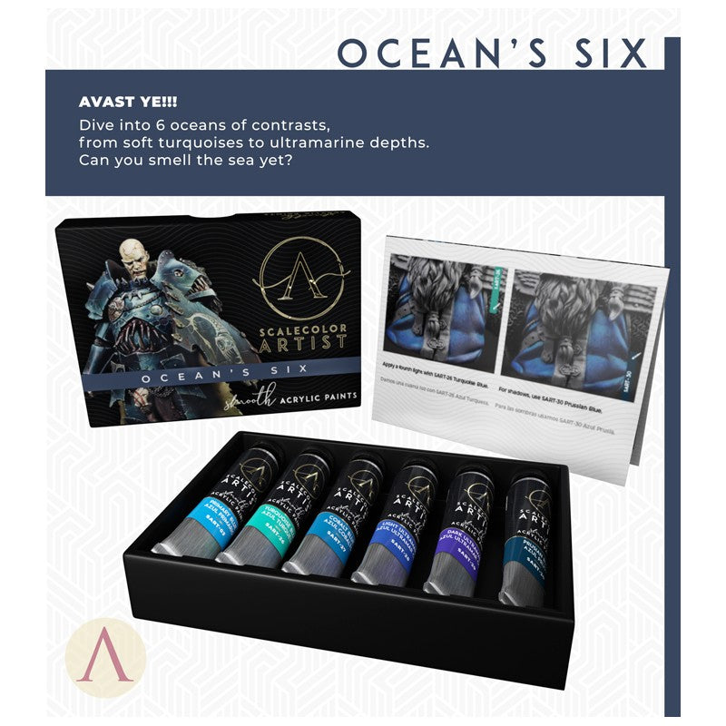 Scalecolor Artist - Ocean's Six Scalecolor Paint Sets Lets Play Games   