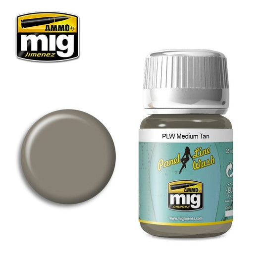 A.Mig-1606 Plw Medium Tan MIG Weathering Ammo by MIG   