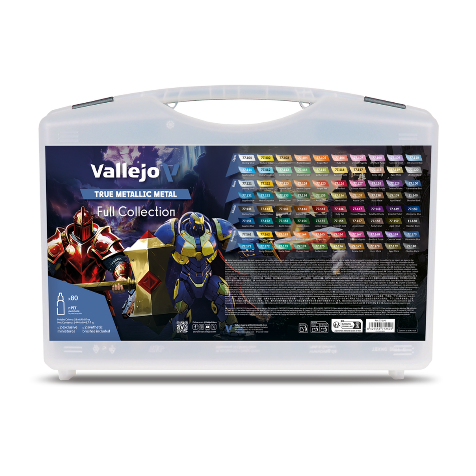 Vallejo True Metallic Metal Case - 80 Colour Paint Set Vallejo True Metallic Vallejo Default Title