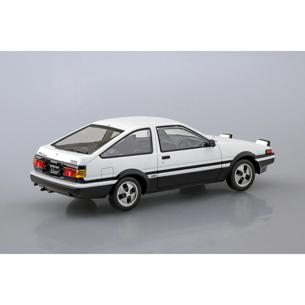 1/32 TOYOTA SPRINTER TRUENO High-Tech Two-Tone White and Black Model Car Kit Aoshima