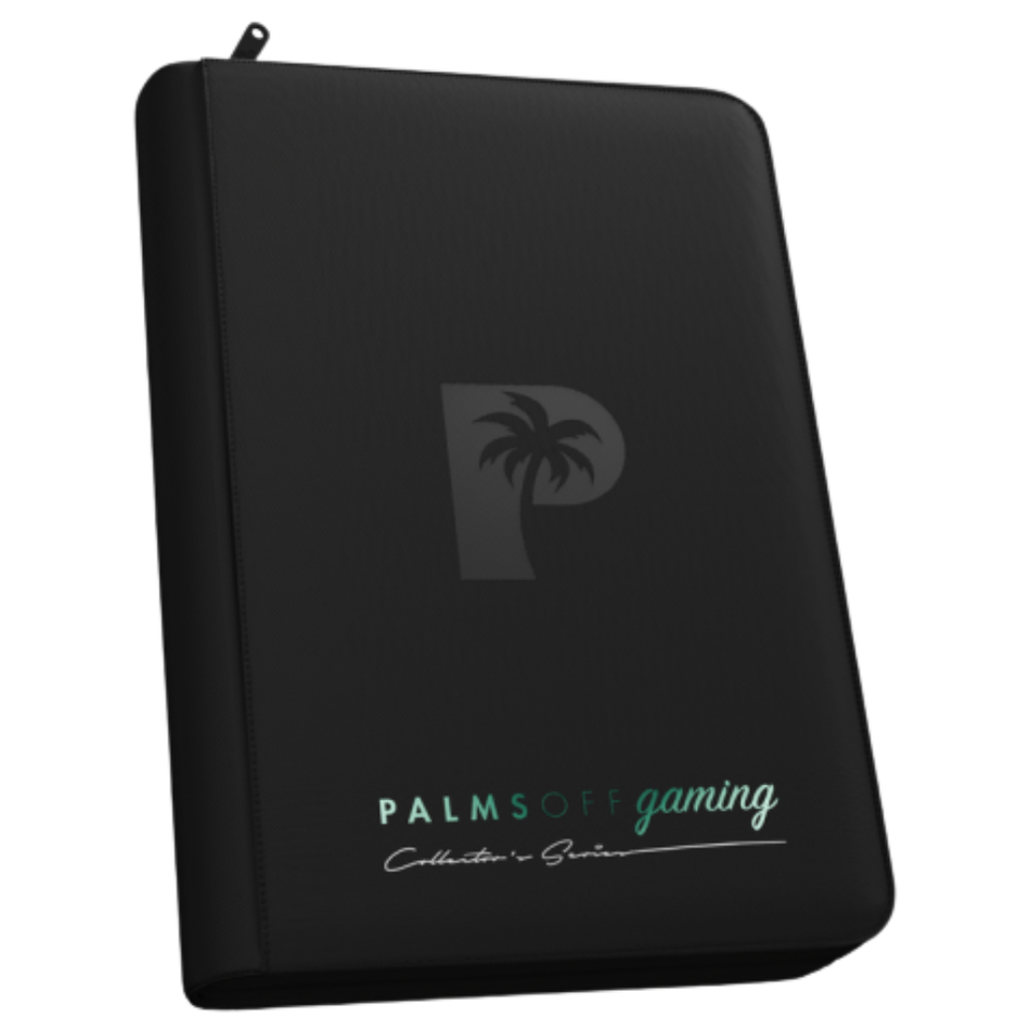 Palms Off Gaming - Collector's Series 12 Pocket Zip Trading Card Binder - BLACK Binder Palms Off Gaming Default Title