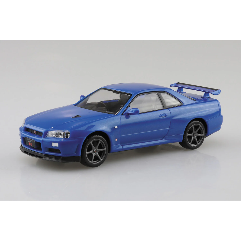 1/32 NISSAN R34 SKYLINE GT-R BAYSIDE BLUE Model Car Kit Aoshima
