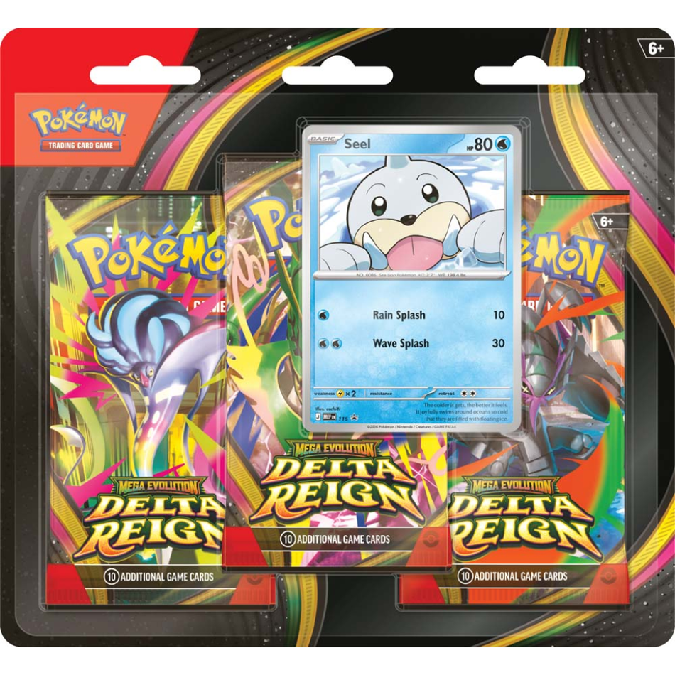 Pokémon TCG: Mega Evolution—Delta Reign Three-Booster Blister (Please Read Description) Delta Reign Pokémon TCG Default Title