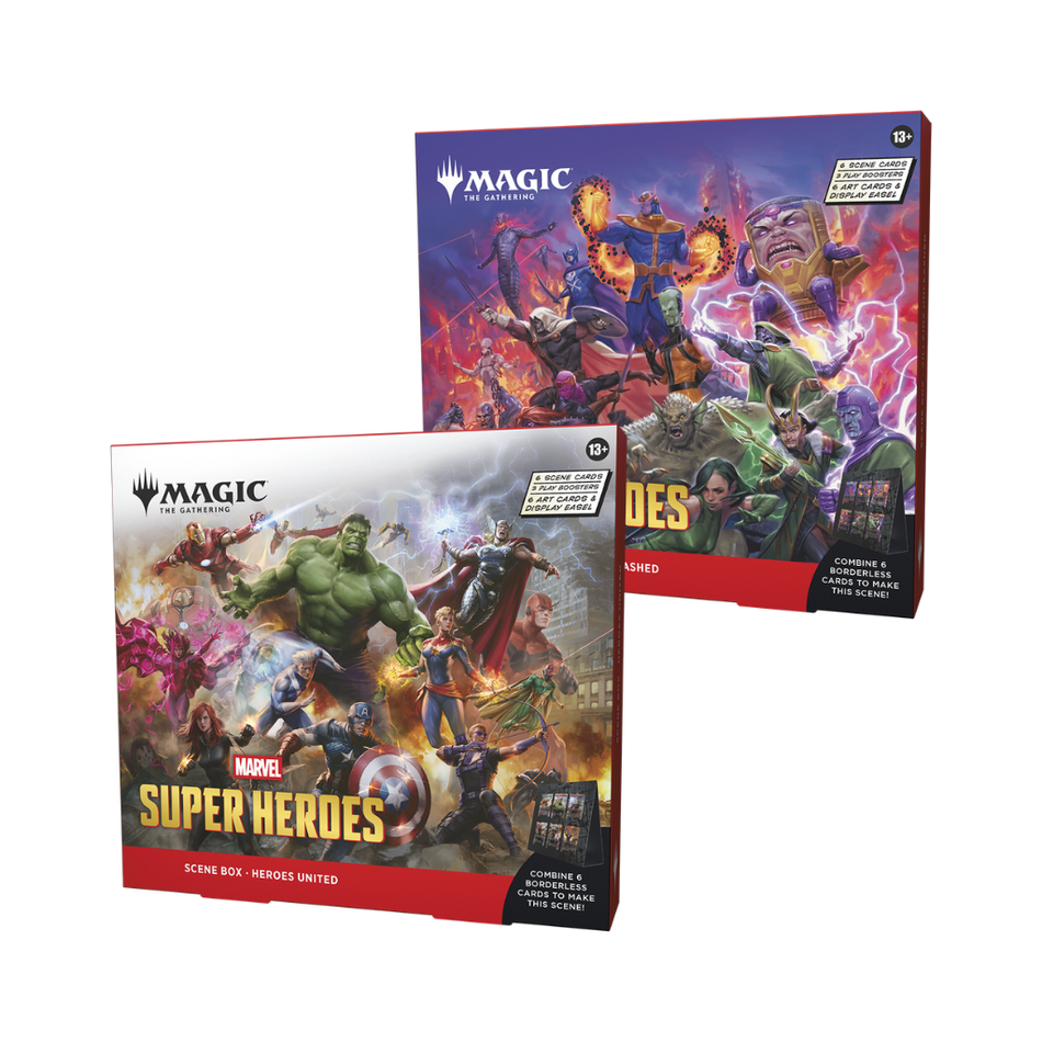 Magic Marvel Super Heroes - Scene Box Display (Heroes United & Villains Unleashed) Marvel Super Heroes Wizards of the Coast Default Title