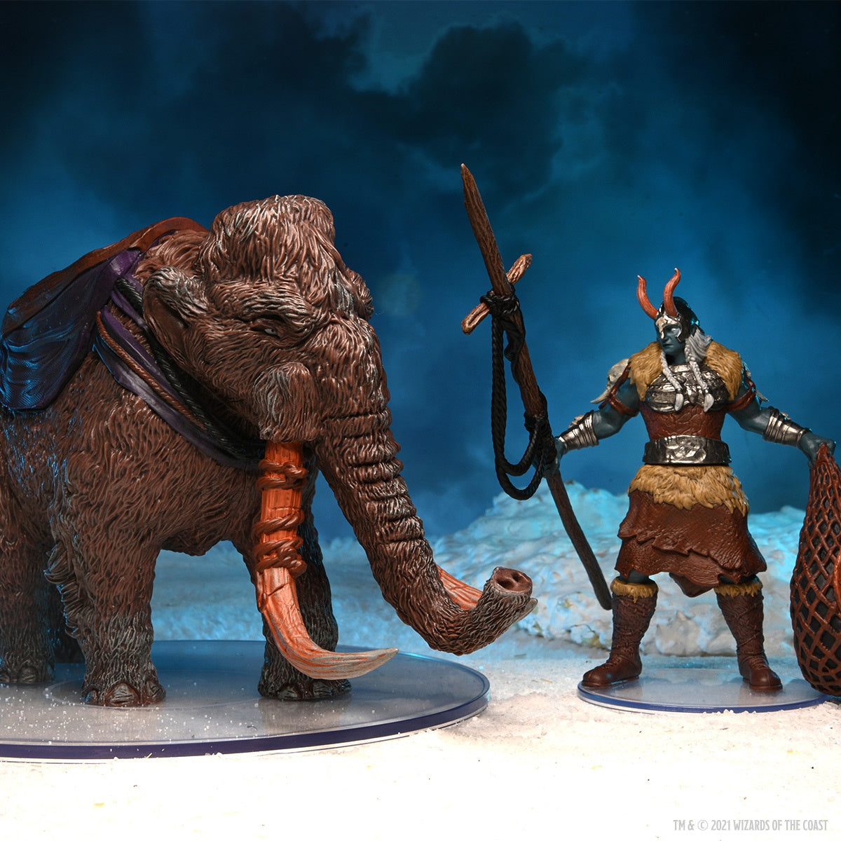 D&D Icons of the Realms Figures - Snowbound Frost Giant and Mammoth Dungeons & Dragons Wizards of the Coast   