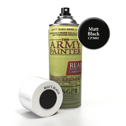 Army Painter Sprays - Base Matt Black Army Painter Sprays War and Peace Games Default Title  
