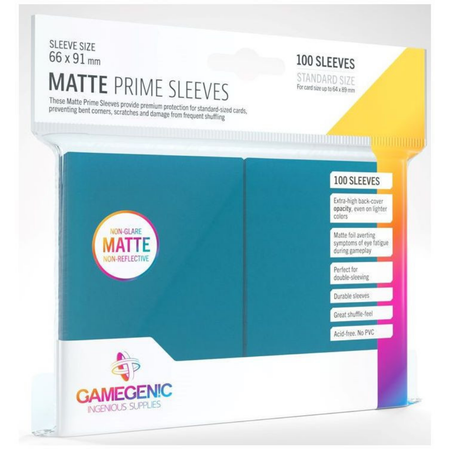 Gamegenic - Prime Matte Card Sleeves - Blue (100 Sleeves Pack) Deck Box GameGenic Default Title