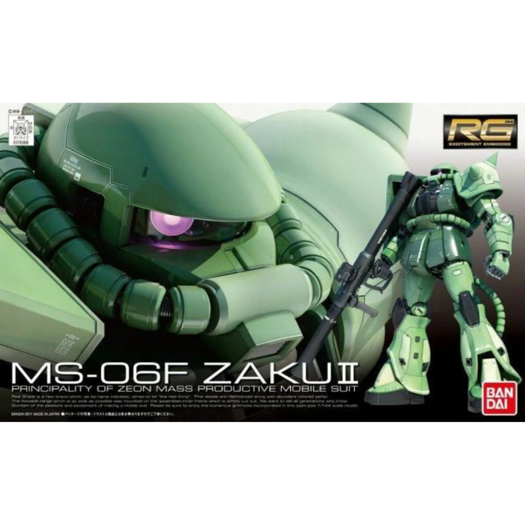 RG 1/144 MS-06F ZAKU II Gundam Model Kit Bandai Default Title