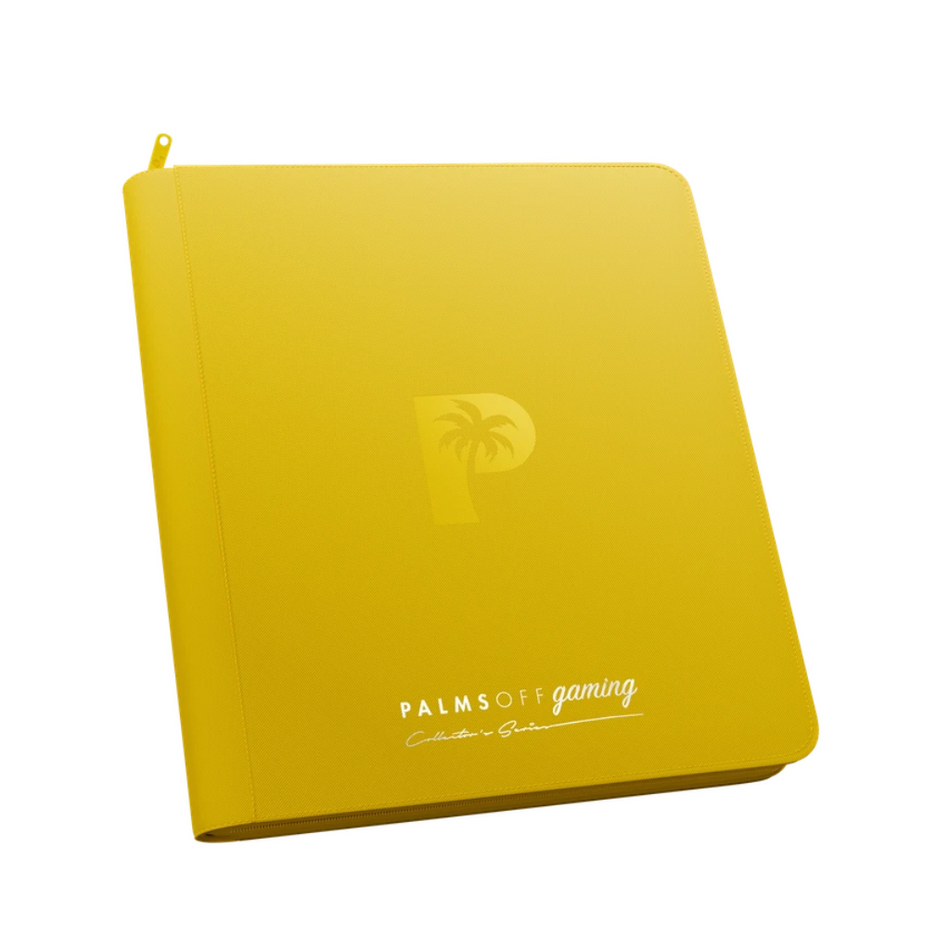 Palms Off Gaming - Collector's Series 12 Pocket SIDE LOADER Zip Trading Card Binder - YELLOW