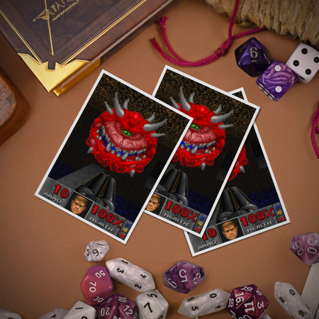 Ultra Pro: DOOM 105ct Apex Deck Protector Sleeves Cacodemon for Bethesda - Doom Card Sleeves Ultra PRO