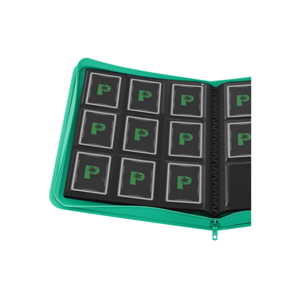 Palms Off Gaming - Collector's Series SIDE LOADER Zip Binder 9 Pocket - TURQUOISE