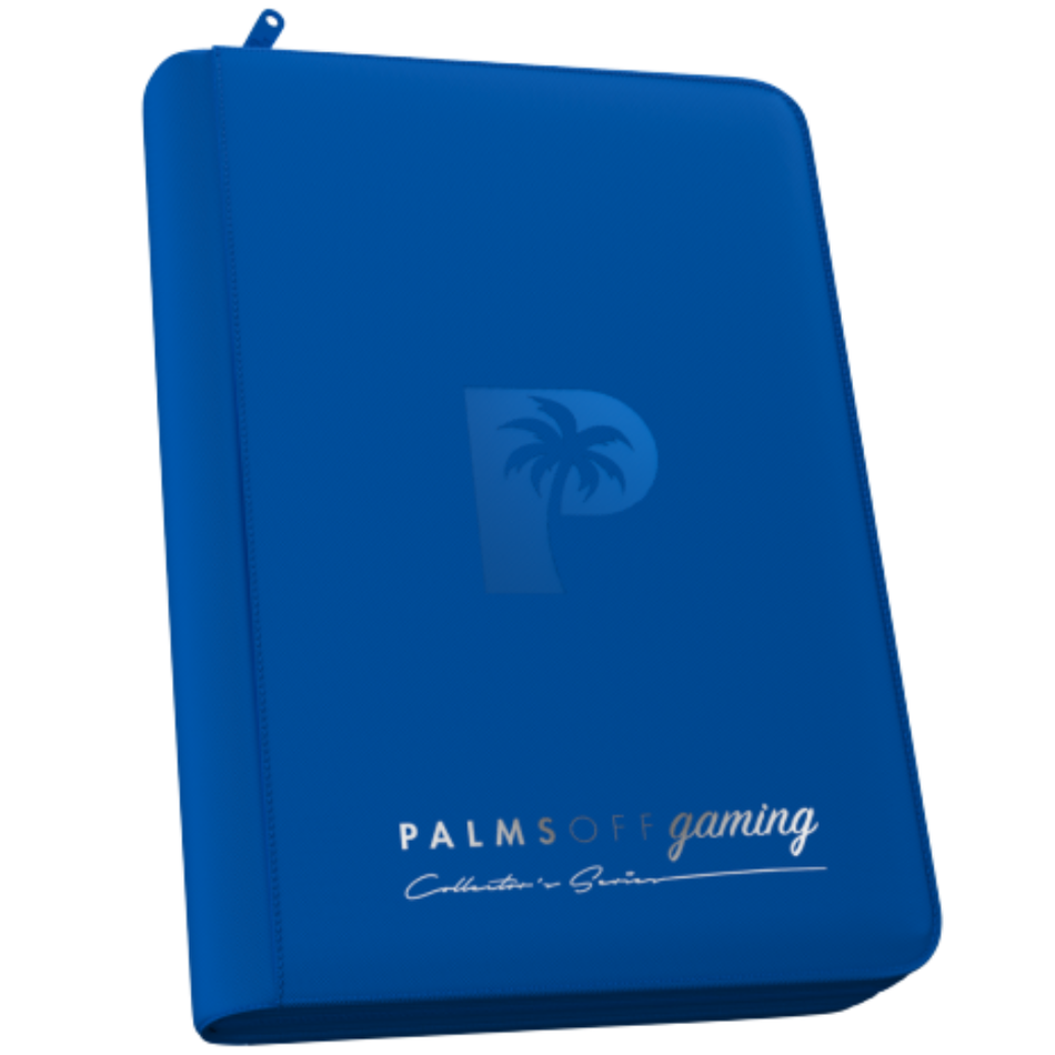 Palms Off Gaming - Collector's Series 4 Pocket Zip Trading Card Binder - BLUE Binder Palms Off Gaming Default Title