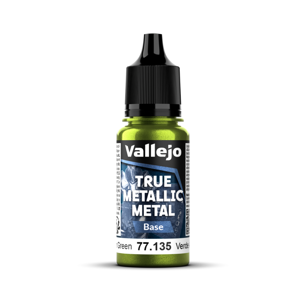 Vallejo True Metallic Metal: Base - Amber Green 18 ml Vallejo True Metallic Vallejo Default Title