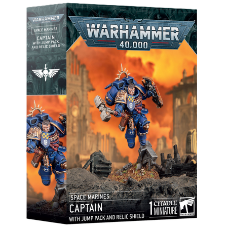 Space Marines: Captain with Jump Pack & Relic Shield Space Marines Games Workshop Default Title