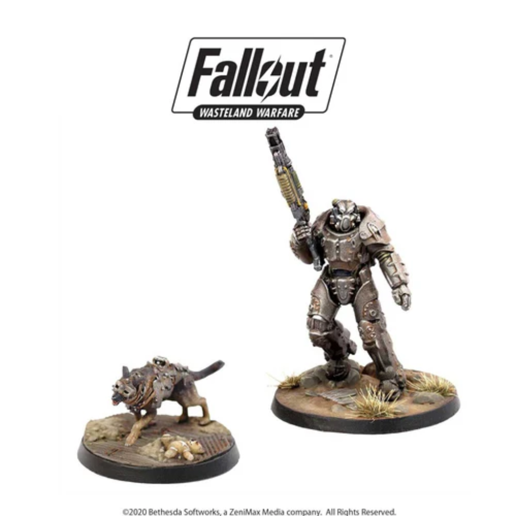 Fallout Wasteland Warfare - X-01 Survivor and Dogmeat Fallout Factions Modiphius Entertainment