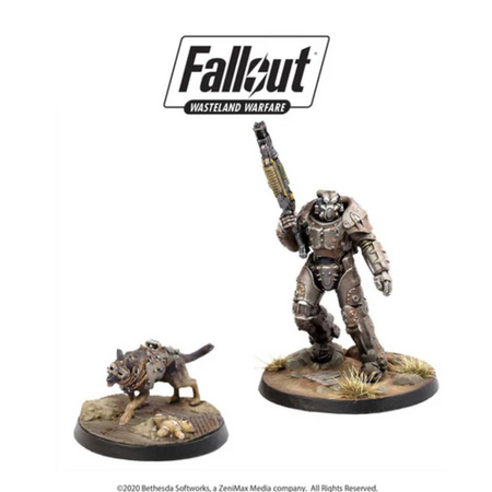 Fallout Wasteland Warfare - X-01 Survivor and Dogmeat Fallout Factions Modiphius Entertainment
