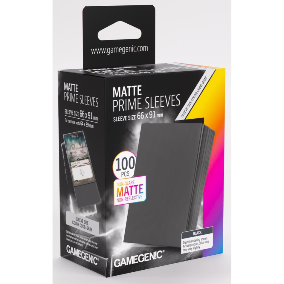 Gamegenic - Matte Prime Card Sleeves - Black (100 Sleeves Pack) Deck Box GameGenic Default Title