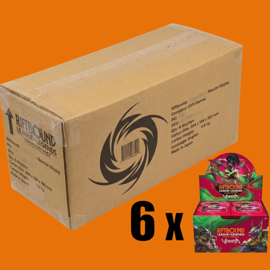 Riftbound: League of Legends TCG – Sealed Case (6x Booster Boxes) – Vendetta League of Legends: Riftbound UVS Games