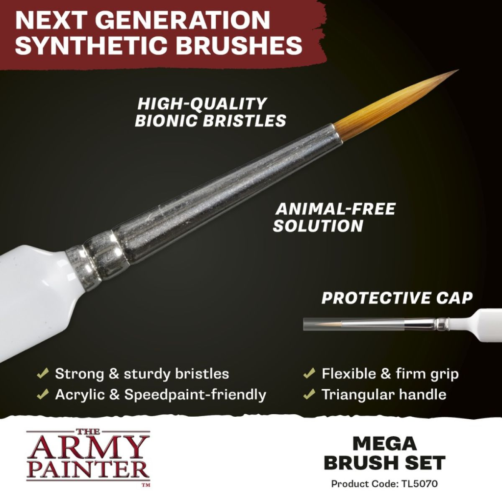 Army Painter - Brushes - Sets - Mega Brush Set Paint Brushes The Army Painter