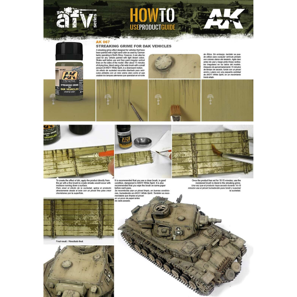 AK Interactive Weathering: Streaking Grime For Afrika Korps Vehicles 35ml Enamel Paint