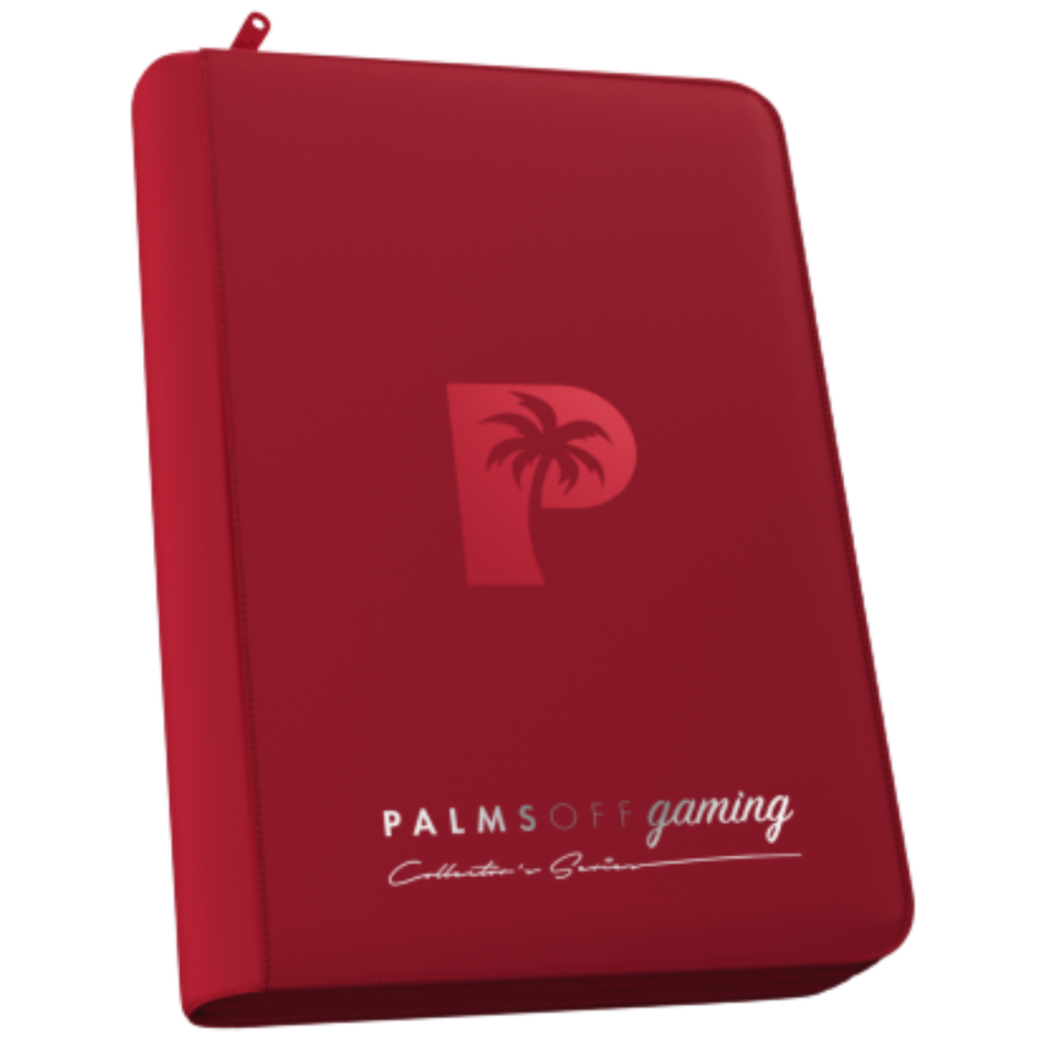 Palms Off Gaming - Collector's Series 12 Pocket Zip Trading Card Binder - RED Binder Palms Off Gaming Default Title