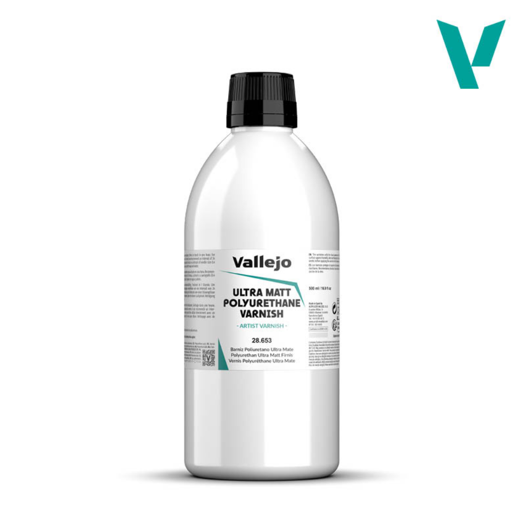 Vallejo Ultra Matt Polyurethane Varnish 500ml Vallejo Auxiliary Vallejo Default Title