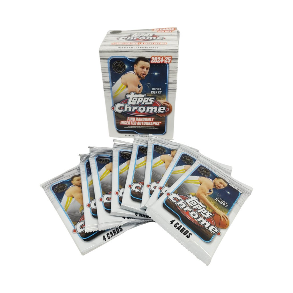 2024/25 Topps Chrome NBA Basketball Value Blaster Box Sports Cards Panini