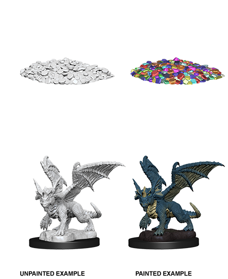 D&D Nolzurs Marvelous Unpainted Miniatures Blue Dragon Wyrmling Dungeons & Dragons WizKids   