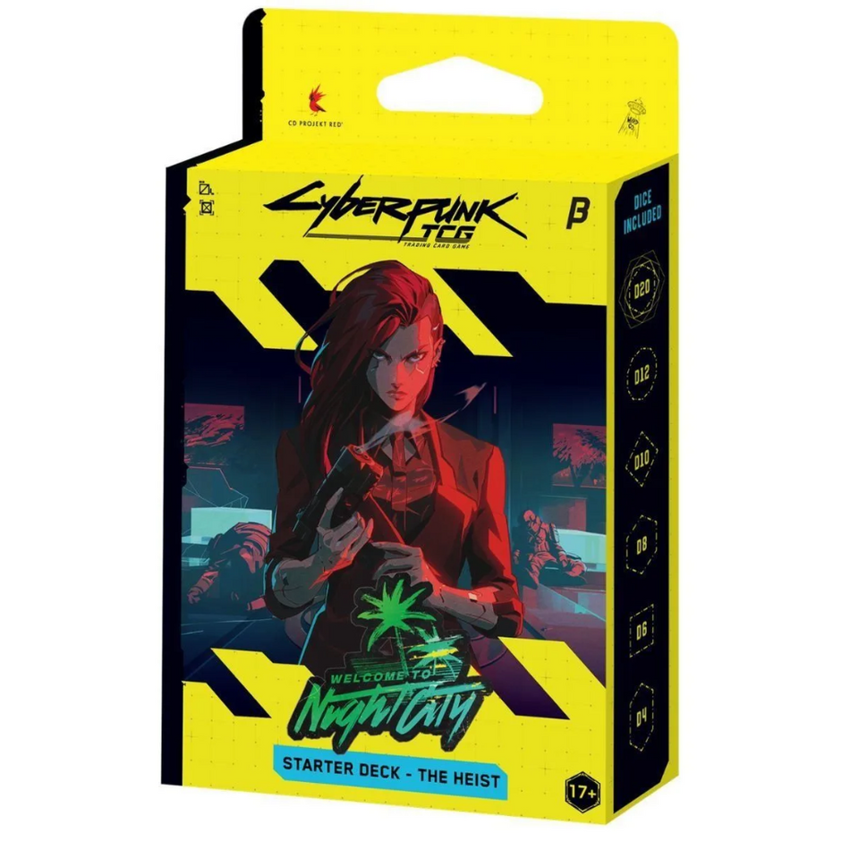 Cyberpunk TCG: BETA Starter Deck Display – Welcome to Night City: The Heist