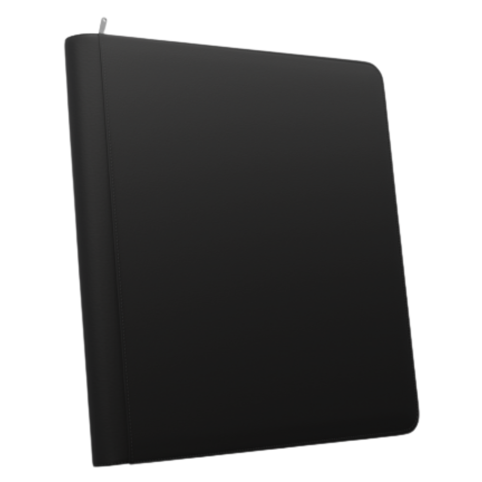 Palms off Gaming - STEALTH 12 Pocket Zip Trading Card Binder - BLACK