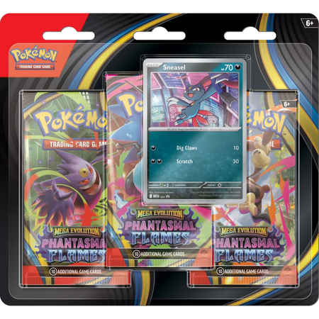 Pokemon TCG: Mega Evolution - Phantasmal Flames Three Booster Blister Pokemon Phantasmal Flames Pokémon TCG