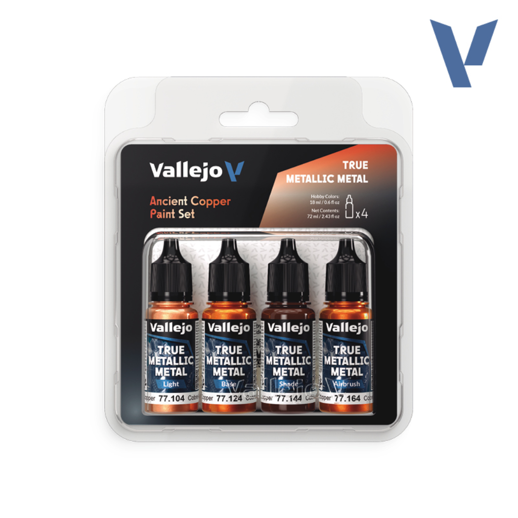 Vallejo True Metallic Metal Ancient Copper - 4 Colour Paint Set Vallejo True Metallic Vallejo Default Title