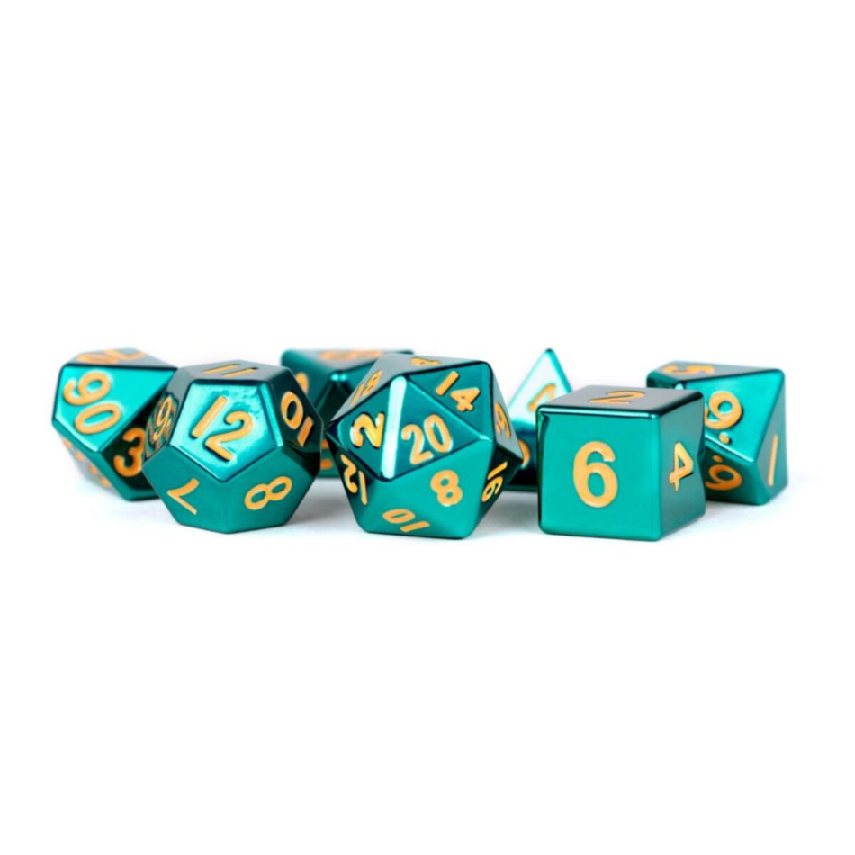 Fanroll: 16mm Metal Polyhedral Dice Set: Turquoise