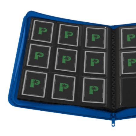 Palms Off Gaming - Collector's Series Top Loader Zip Binder 9 Pocket - BLUE Binder Palms Off Gaming
