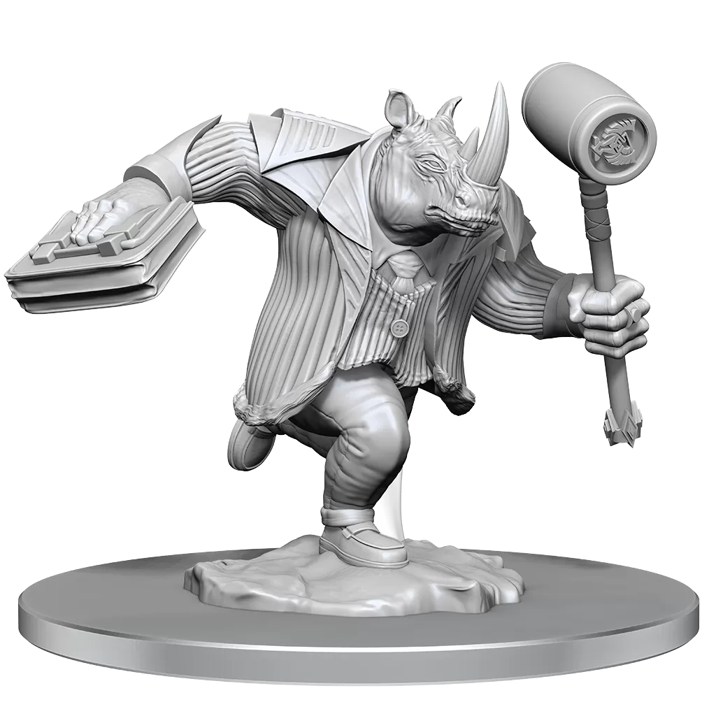 Magic The Gathering Unpainted Miniatures Freelance Muscle and Rhox Pummeler Dungeons & Dragons WizKids   