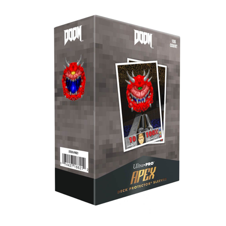 Ultra Pro: DOOM 105ct Apex Deck Protector Sleeves Cacodemon for Bethesda - Doom Card Sleeves Ultra PRO