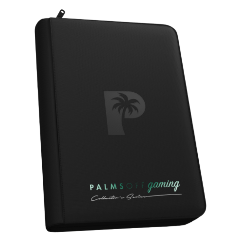 Palms Off Gaming - Collector's Series Top Loader Zip Binder 9 Pocket - BLACK