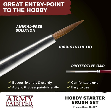 Army Painter - Brushes - Sets - Hobby Starter Brush Set Paint Brushes The Army Painter