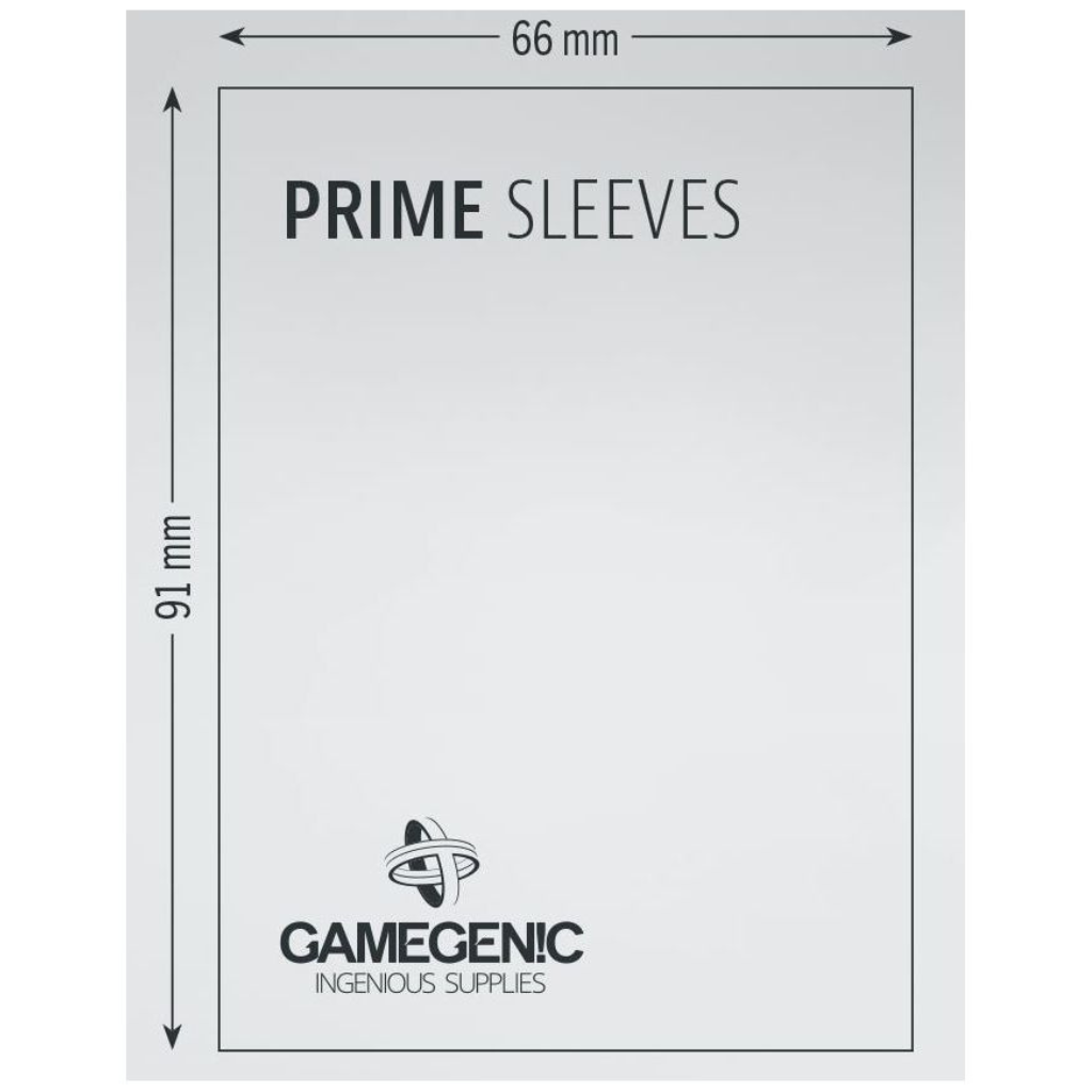 Gamegenic - Prime Card Sleeves - White (100 Sleeves Pack) Deck Box GameGenic   